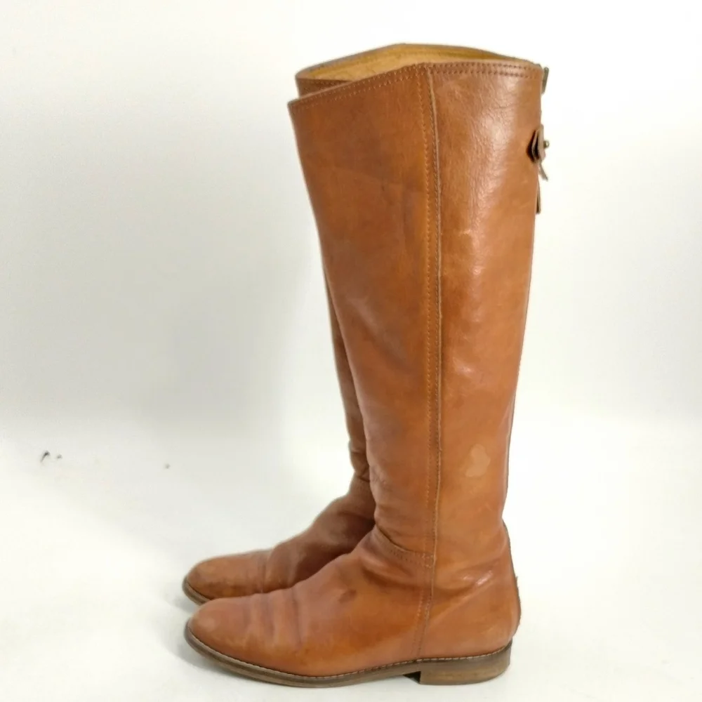 Madewell‎ Sidney Tall Riding Boots Brown Leather